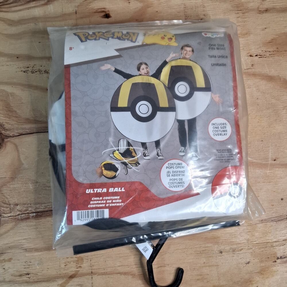 Pokemon Ultra Ball Pop-Out Halloween Costume Pokeball OS Child & Adult Ages 8+
